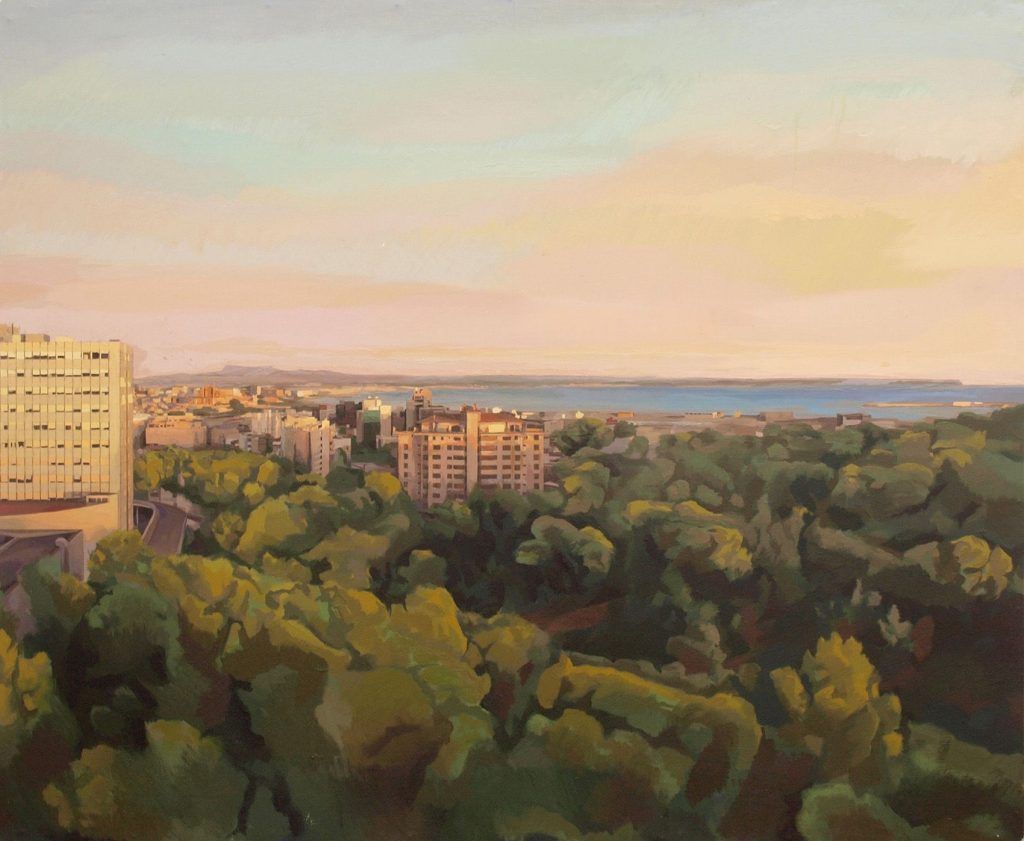 Visita la sección Paisajes de la Galería Bahía desde Son Dureta cuadro pintura óleo de Jaime M Arribas