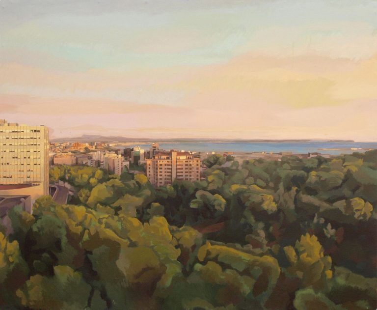 Visita la sección Paisajes de la Galería Bahía desde Son Dureta cuadro pintura óleo de Jaime M Arribas