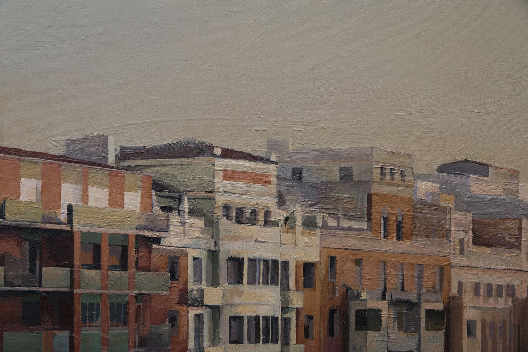 Detalle Paseo Zorrilla 46 cuadro pintura óleo de Jaime M Arribas