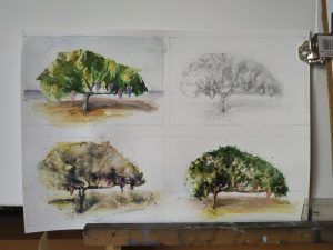 Bocetos de "La viña" de Jaime M Arribas