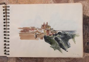 Catedral de Palma Boceto dibujo de Jaime M Arribas