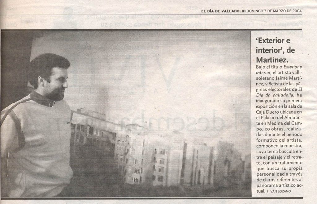 Prensa periódico Dia de Valladolid Exposición de Jaime M Arribas